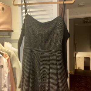 Lucy in the Sky Gray Pleated Mini Sundress